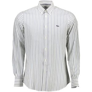Harmont & Blaine, Witte Katoenen Overhemd, Regular Fit Veelkleurig, Heren, Maat:L