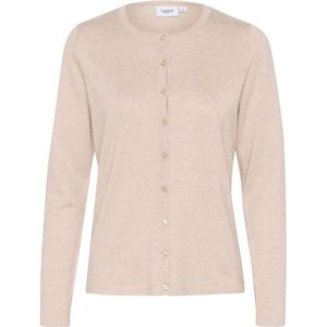 Saint Tropez, Truien, Dames, Beige, XL, Grijze Melange Gebreide Cardigan A8661