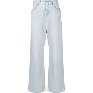 Agolde, Jeans, Dames, Blauw, W26, Denim, Wide-Leg Fusion Denim Jeans