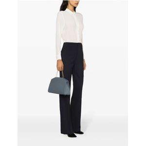 Philosophy di Lorenzo Serafini, Broeken, Dames, Blauw, L, Leer, Blauwe Broek Pantalone