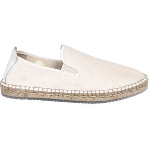 Espadrilles, Platte schoenen voor zomeroutfits Wit, Heren, Maat:45 EU