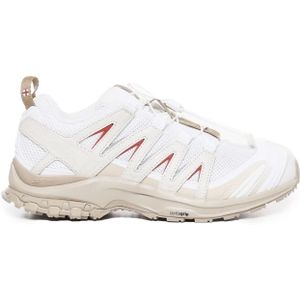 Salomon, Schoenen, Heren, Wit, 44 EU, Witte Mesh Sneakers met Logo Print