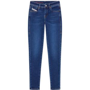 Diesel, Super skinny Jeans - 2017 Slandy Blauw, Dames, Maat:W27 L34