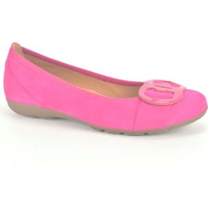 Gabor, Fuxia Suède Ballerina met Accessoires Roze, Dames, Maat:34 1/2 EU