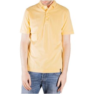 Drumohr, Tops, Heren, Geel, S, Gele Ice Cotton Polo Shirt