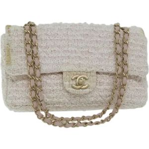 Chanel Vintage, Pre-owned, Dames, Grijs, ONE Size, Wol, Pre-owned Wool shoulder-bags