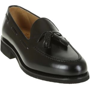 Berwick, Schoenen, Heren, Zwart, 42 1/2 EU, Zwarte Leren Tassel Loafer