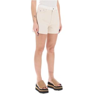 Stella McCartney, Korte broeken, Dames, Wit, W26, Katoen, Short Shorts