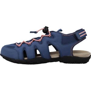 Geox, Flat Sandalen Blauw, Dames, Maat:36 EU