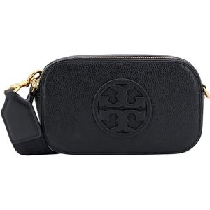 Tory Burch, Tassen, Dames, Zwart, ONE Size, Mini Cross Body leren tas