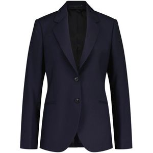 PS By Paul Smith, Getailleerde Wollen Blazer Blauw, Dames, Maat:S