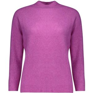 Roberto Collina, Kasjmier Coltrui Sweatshirt voor Dames Roze, Dames, Maat:L