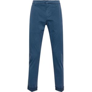 Dondup, Broeken, Heren, Blauw, W36, Katoen, Heldere Blauwe Slim Fit Broek