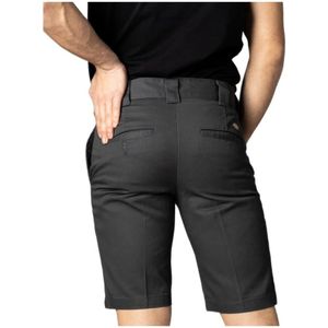 Dickies, Korte broeken, Heren, Grijs, W31, Katoen, Grijze Rits Shorts Lente/Zomer Mannen