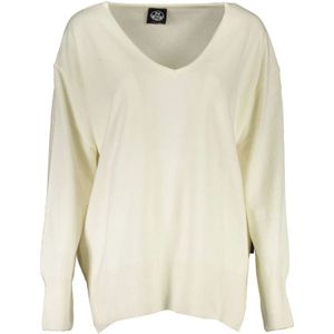 North Sails, Truien, Dames, Beige, S, Wol, Eco-Chic Logo V-Neck Pullover