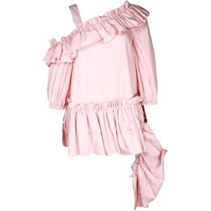 Alexander McQueen Pre-owned, Pre-owned, Dames, Roze, M, Katoen, Pre-owned Cotton tops