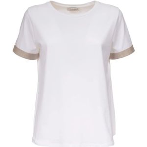 Le Tricot Perugia, Tops, Dames, Wit, M, Katoen, Katoenen Korte Mouw T-shirt
