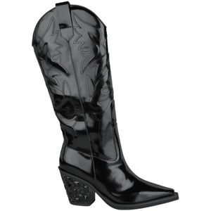 Alma EN Pena, Stoere Leren Cowboy Laarzen Zwart, Dames, Maat:41 EU