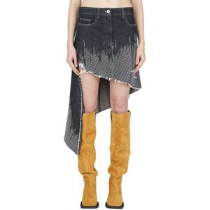 JW Anderson, Studded Denim Rok Grijs, Dames, Maat:S