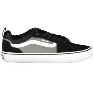 Vans, Schoenen, Heren, Zwart, 42 1/2 EU, Polyester, Zwarte Polyester Sneaker met Veters