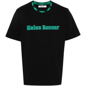 Wales Bonner, Tops, Heren, Zwart, S, Katoen, T-Shirts