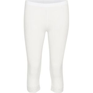 Cream, Broeken, Dames, Wit, S, Katoen, Sneeuwwitte Leggings met Kantafwerking