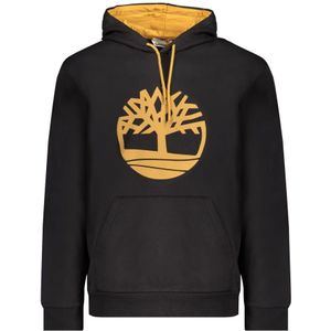 Timberland, Sweatshirts & Hoodies, Heren, Zwart, 2Xl, Hoodie Zwart Lange Mouw Logo