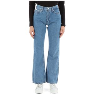 Calvin Klein Jeans, Jeans, Dames, Blauw, W25, Katoen, Flared Boot Jeans