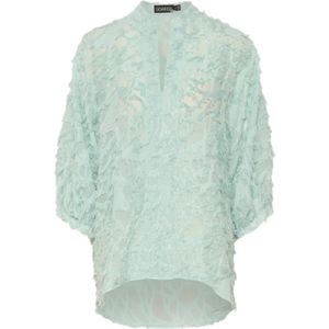 Soaked in Luxury, Blouses & Shirts, Dames, Groen, XS, Polyester, Surf Spray 3/4 Mouw Blouse
