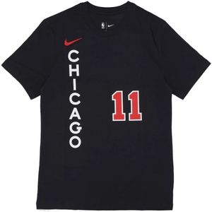 Nike, Tops, Heren, Zwart, XL, Katoen, Chicago Bulls City Edition Tee