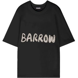 Barrow, Tops, unisex, Zwart, L, Katoen, T-shirt met print