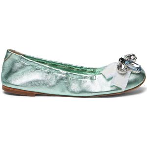 Casadei, Queen Bee Ballet Flats Groen, Dames, Maat:41 EU