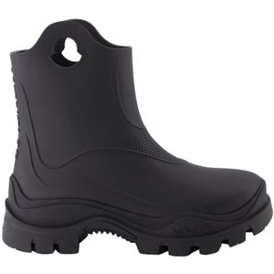 Moncler, Schoenen, Dames, Zwart, 39 EU, Regenlaarzen Waterdicht PVC Ronde Neus