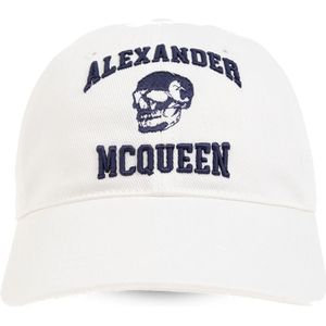 Alexander McQueen, Accessoires, Heren, Wit, L, Katoen, Baseballpet
