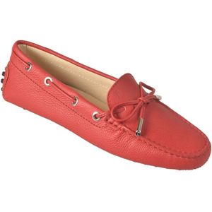 Tod's, Schoenen, Dames, Rood, 37 EU, Platte Loafers