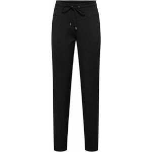 &Co Woman, Broeken, Dames, Zwart, XS, Polyester, Zwarte Twill Comfort Broek