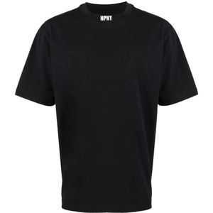 Heron Preston, Tops, Heren, Zwart, XS, Katoen, Minimalisch Logo Print Katoenen T-Shirt
