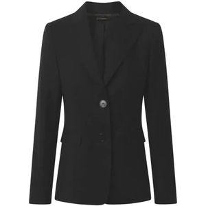 Windsor, Jassen, Dames, Blauw, M, Wol, Elegante Wollen Blazer