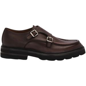 Lottusse, Schoenen, Heren, Bruin, 46 EU, Mocha Calfskin Murphy Double Buckle Schoenen