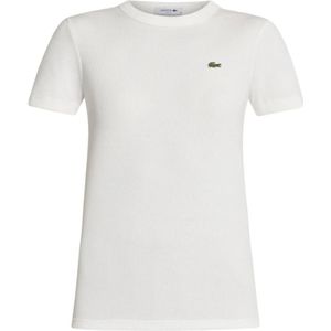 Lacoste, Tops, Dames, Wit, 2Xl, Korte Mouw T-Shirt