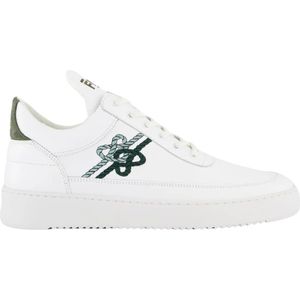 Filling Pieces, Lage Top Witte Sneaker Wit, Heren, Maat:45 EU