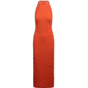 Nanushka, Maxi Kleedjes Oranje, Dames, Maat:M