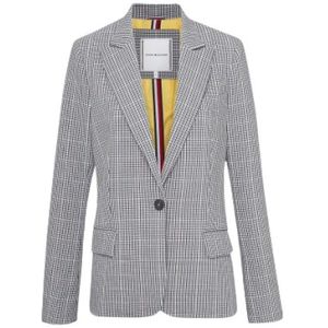 Tommy Hilfiger, Tijdloze geruite blazer Grijs, Dames, Maat:M