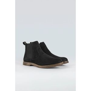 Sneaky Steve, Schoenen, Heren, Zwart, 43 EU, Suède, Suede Chelsea Boot Klassieke Silhouet