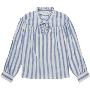 Munthe, Blouses & Shirts, Dames, Blauw, L, Katoen, Lorren Tops T-Shirts - Blauw Gestreept