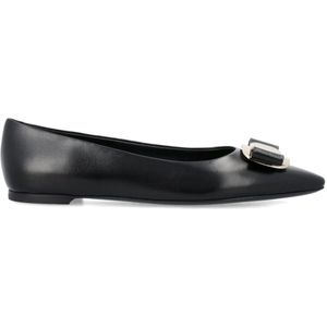 Salvatore Ferragamo, Ballerinas Zwart, Dames, Maat:35 1/2 EU