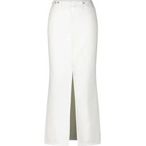 Closed, Witte Maxi Jeans Rok Wit, Dames, Maat:W27