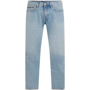 Tommy Hilfiger, Jeans, Heren, Blauw, W36, Katoen, Klassieke Straight Leg Jeans