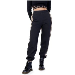 Calvin Klein Jeans, Zwarte broek voor dames Zwart, Dames, Maat:M