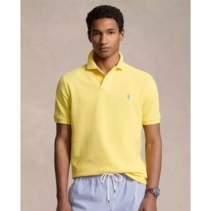 Ralph Lauren, Tops, Heren, Geel, M, Katoen, Gele polo shirt Custom Slim Fit